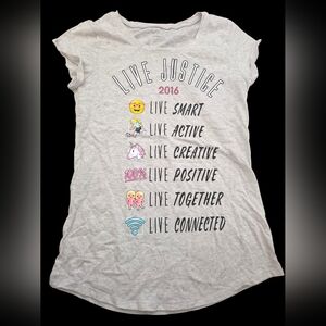 *1004 Justice wisdom words shirt top Girls size 14